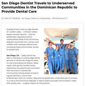 Mission Valley Dentist Travels to Dominican Republic on Mission Trip